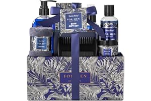 SAINT ROY Fathers Day Gift Baskets, Birthday Gifts Spa Kit for Men Classic Perfume Bath Gift Set and Shower Gift Basket for Men Self Care Shaving Kit Mens Bath Beard Spa Gifts Baskets Mens Gift Set beauty kit