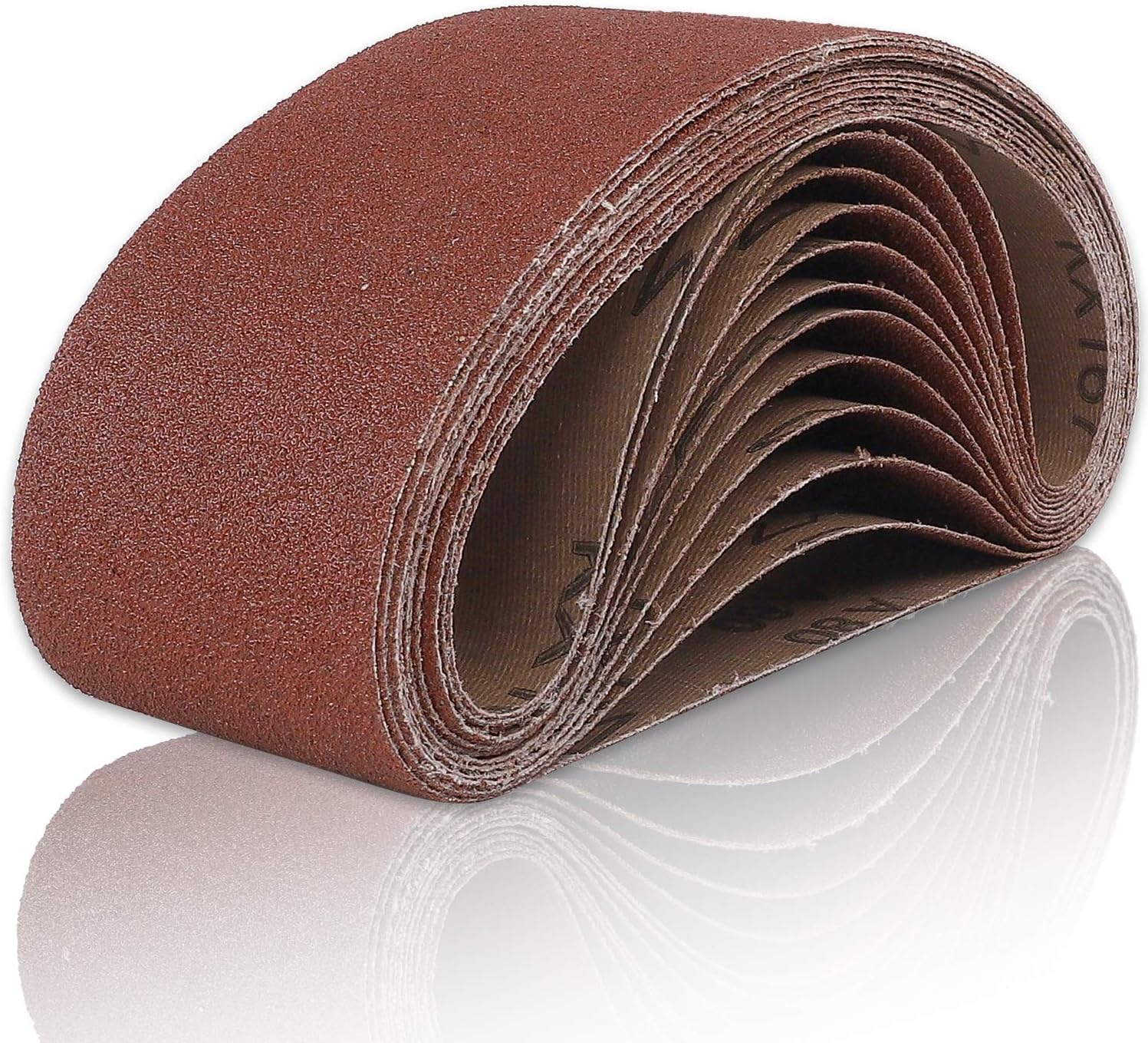 Coceca Sanding Belts 3x21 Inches (75x533mm) Aluminum Oxide Sanding Belt, 80 Grits 12pcs for Belt sander - - 