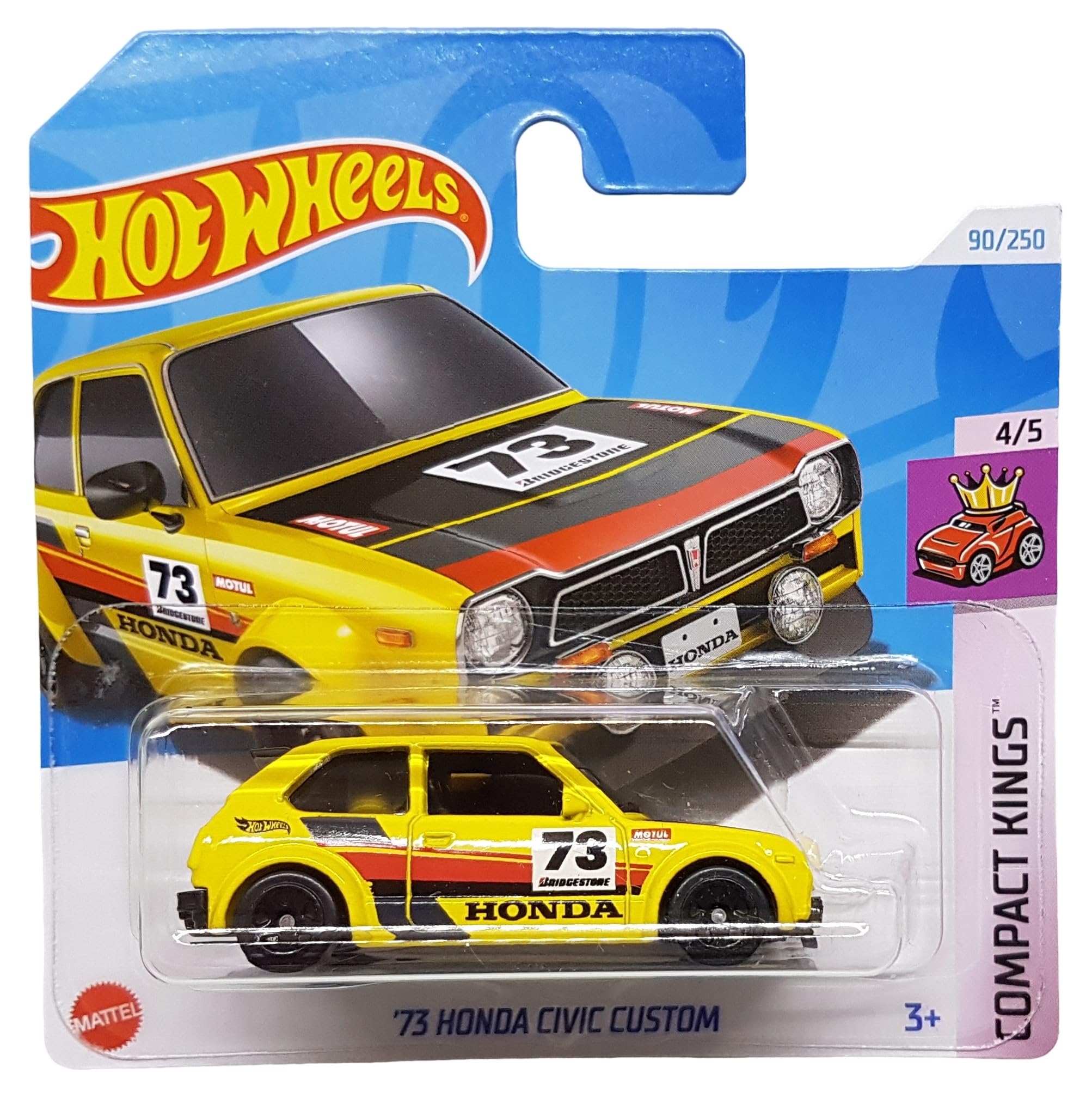 Hot Wheels - ´73 Honda Civic Custom - Compact Kings 4/5 - HTC19 - Short Card - Motul - Bridgestone - Mattel 2024-1:64