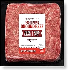 Amazon Grocery, Ground Beef, 80% Lean/20% Fat, 1 lb