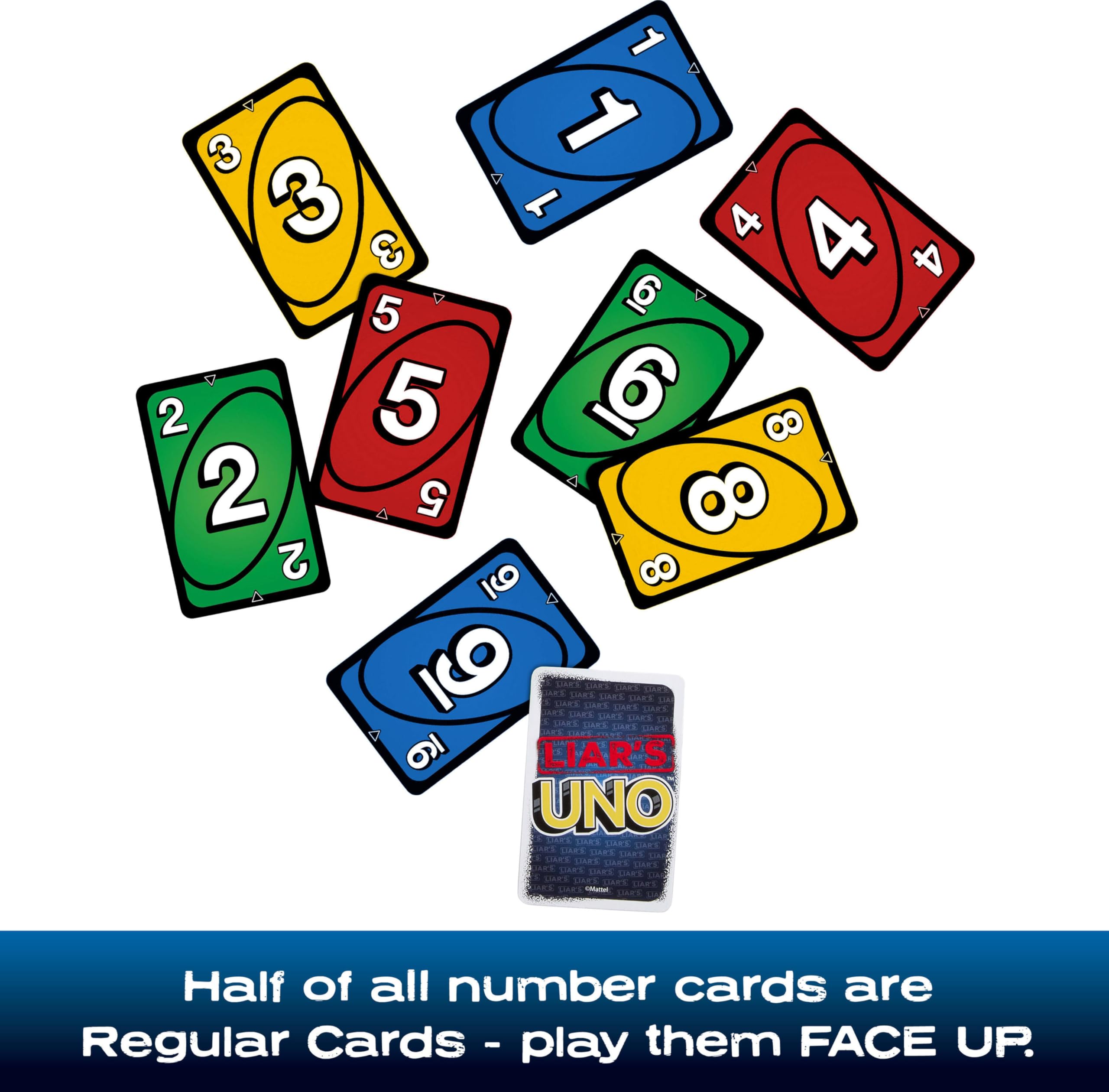 Mattel Games Liar’s UNO Card Game in Travel & Storage Tin for Adults, Kids, Families, Parties & Game Nights, Outwit Other Players with Bluffing & Trickery (Amazon Exclusive)