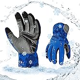Vgo... Winter Work Gloves for Men,Cold Weather Waterproof Gloves,Freezer Use,Cow Leather,Touchscreen(CA9790FW)