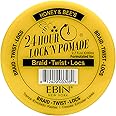 EBIN NEW YORK 24 HOUR LOCK'N POMADE Braid Formula Honey & Bee’s 2.7oz | Ideal for Braiding, Twisting, Edges | Extreme Firm Hold, High Shine | No Residue, No Flaking, Honey Scent