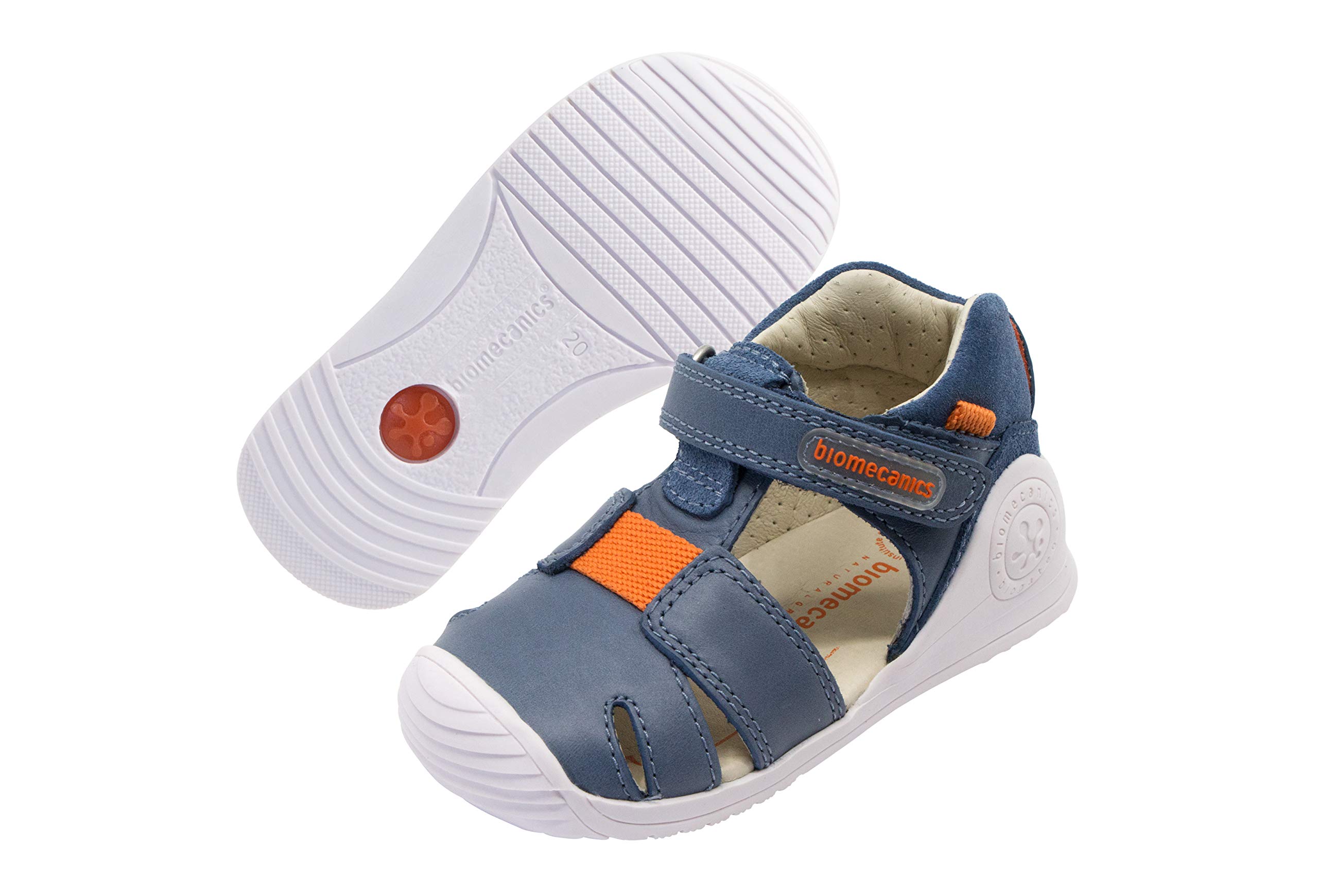 Biomecanics 202141 Sandals, Petroleum Blue/Kaiser Paprika, 2 UK Child