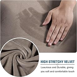 H.VERSAILTEX Real Velvet Plush 3 Piece Stretch Sofa