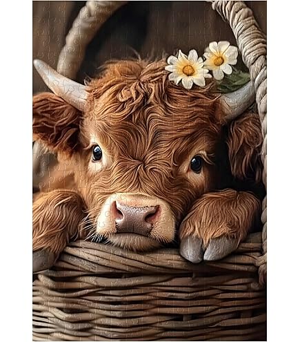 Mypuzzle Two Highland Cows - Premium 1000 Piece Jigsaw Puzzle For Adults