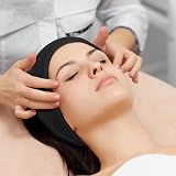 Belle Vous 10 Pack Black Spa Facial Headbands Non-Slip Makeup Wrap Terry Cloth view 5