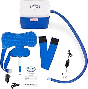 Polar Active Ice 3.0 Cold Therapy Ice Machine System with Programmable Timer, Shoulder Compression Pad, Lightweight 9 Quart Cooler Freeze Kit, Quiet Pump, Strong Cyrotherapy Pain Relief and Treatment