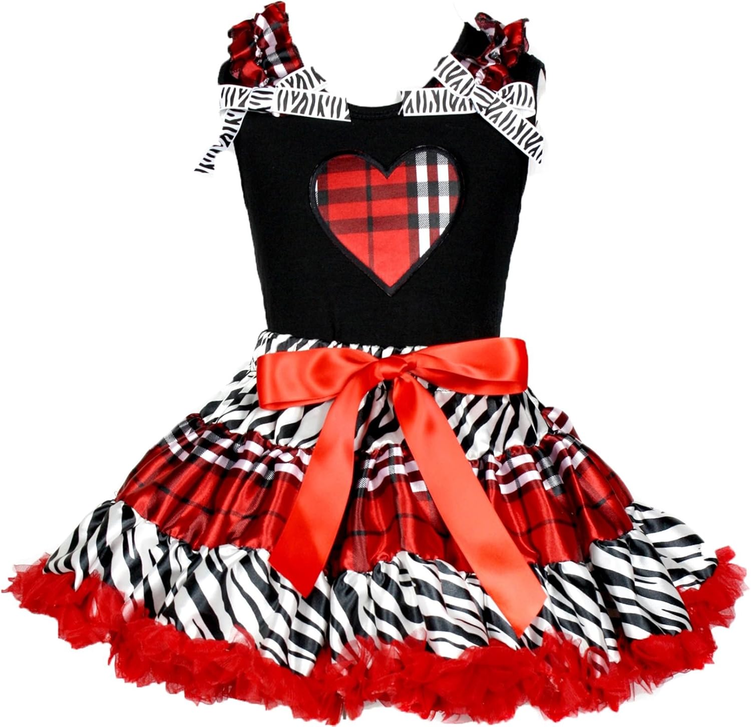 red check skirt outfit