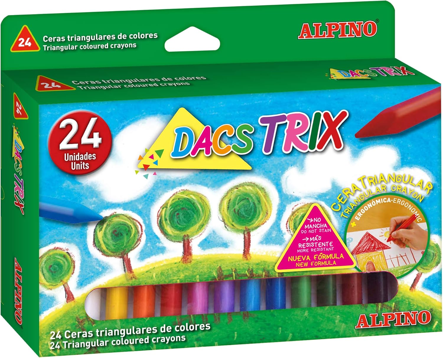 Alpino DA000127 - Estuche 24 ceras: Amazon.es: Oficina y papelería