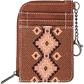 Montana West Wrangler Card Wallet for Women Boho Aztec Credit Card Holder with Zipper Pocket | Boho, Aztec, with Zipper Pocket, Boho, Aztec, with Zipper Pocket