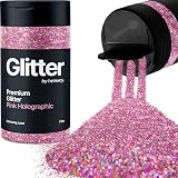 Hemway Holographic Pink Glitter Shaker 130g Fine Glitter 1/64" Flake view 1