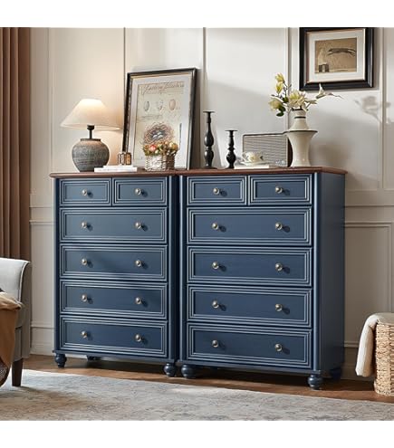 Amazon.com: RWYHG Farmhouse 6 Drawer Dresser Set of 2, Chest of