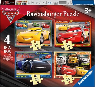 Ravensburger Disney Pixar Cars 4-in-a-Box Jigsaw Puzzles 12 16 20 24 Pieces
