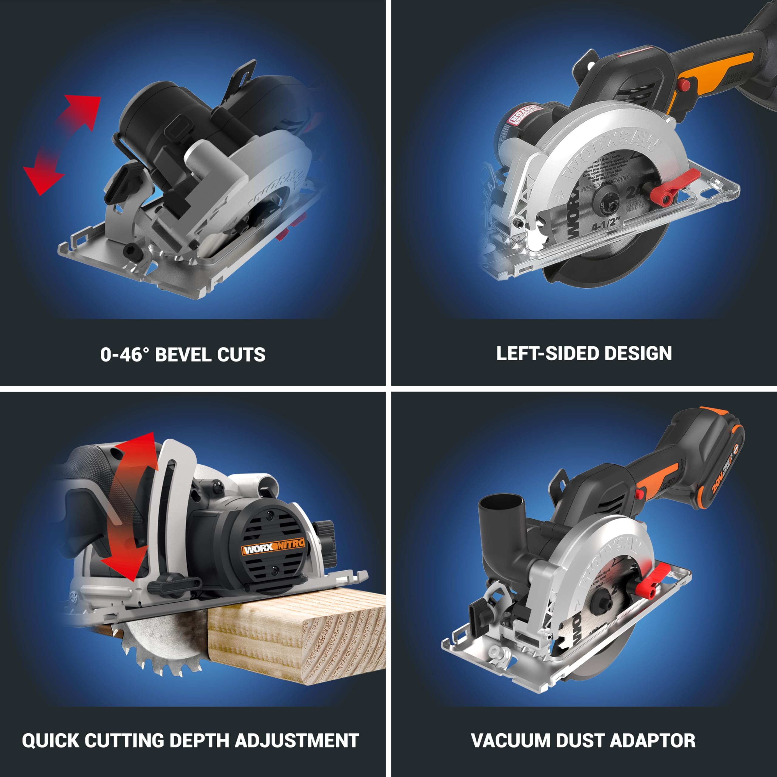 Mua Worx Nitro 20V Brushless 41/2" Cordless Circular Saw, Compact