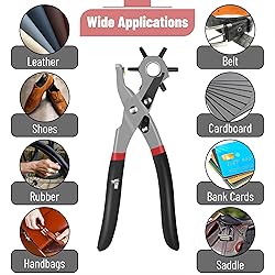 UNCO Leather Hole Punch Tool - Multi Size Punch for