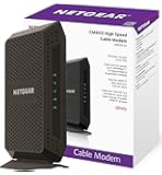 NETGEAR CM600 (24x8) DOCSIS 3.0 Cable Modem. Max download speeds of 960Mbps. Certified for XFINITY by Comcast, Time Warner Cable, Cox, Charter & more (CM600-1AZNAS)