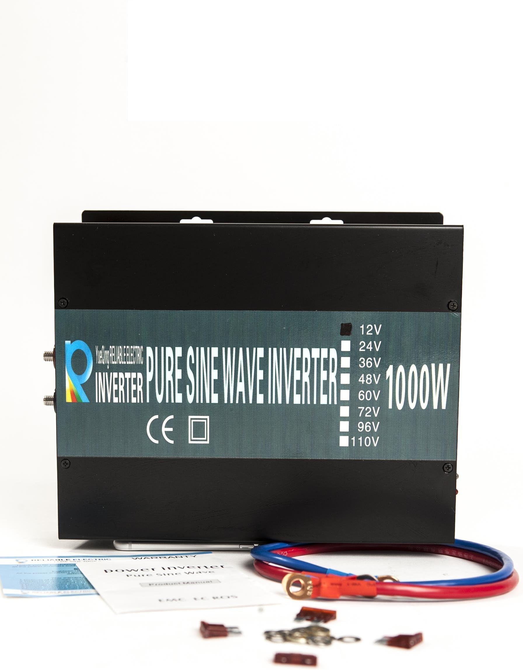 Reliable off grid 1000W 24V DC to 230V 240V AC output (UK socket) pure sine wave solar power inverter home power supply