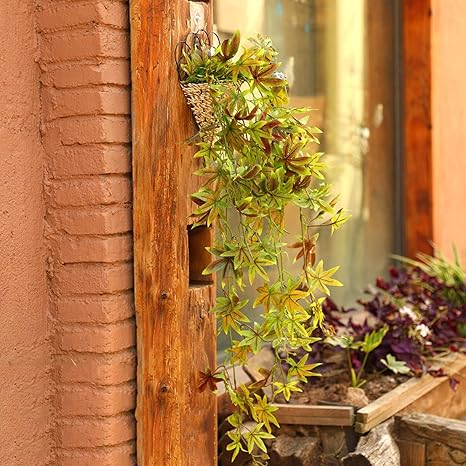 Amazon 人工植物屋内ぶら下げつる 屋外装飾人工植物偽のツタ 壁の家のポーチ庭の柵の装飾のため C 人工観葉植物 オンライン通販