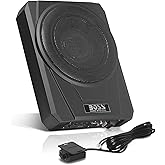 BOSS Audio Systems BASS10 10 Inch Powered Under Seat Car Subwoofer - 1000 Watts Max, Single 4 Ohm Voice Coil, Remote Subwoofe