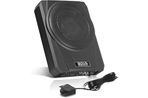 BOSS Audio Systems BASS10 10 Inch Powered Under Seat Car Subwoofer - 1000 Watts Max, Single 4 Ohm Voice Coil, Remote Subwoofer Control, Sold Individually