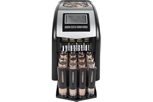 Royal Sovereign 4 Row Electric Coin Counter With Patented Anti-Jam Technology & Digital Counting Display (FS-44P),Black