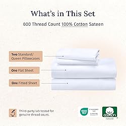 California Design Den Queen Sheet Set - Luxury 600
