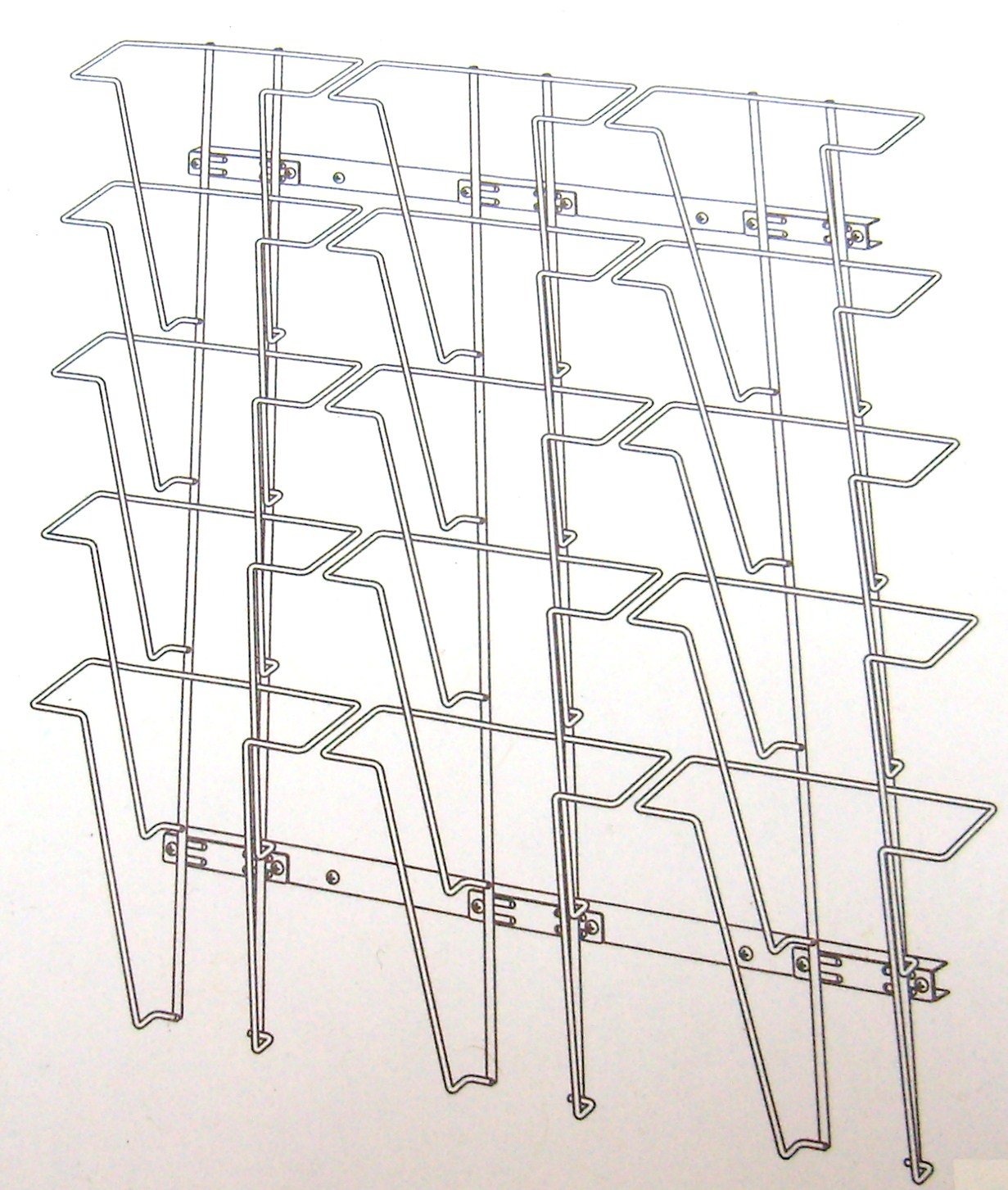 TWINCO - A4 15 Compartment Literature Holder, Silver