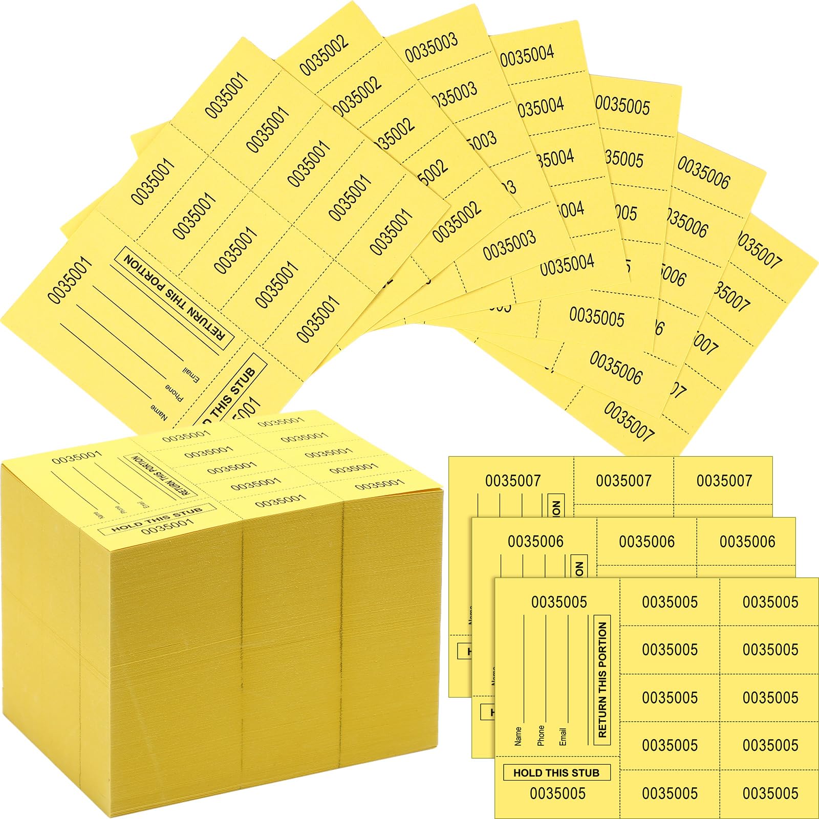 Kosiz 1000 Sheet 10 Bid Raffle Tickets Chinese