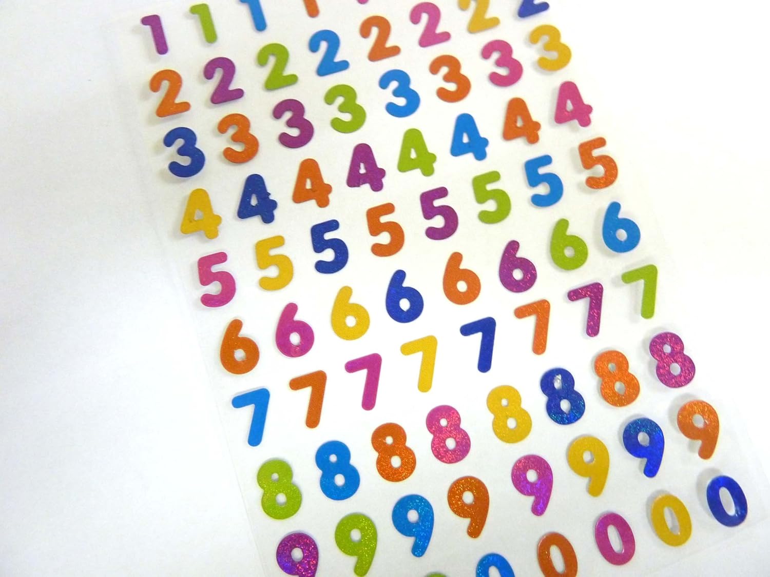 Coloured Numbers Stickers, Kids Labels for Craft Decoration, Card-Making, Multicoloured, 9mm - Image 3