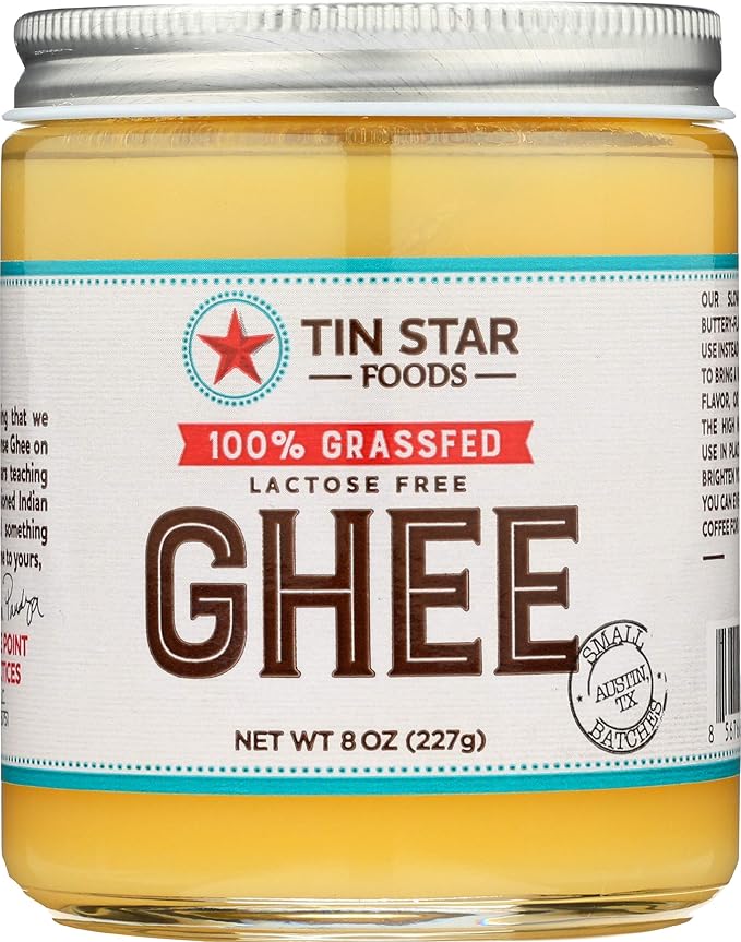 Tin Star Foods, Grassfed Ghee, 8 oz Grocery & Gourmet Food