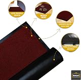 Homatz Door Mat Indoor Outdoor Heavy Duty Non Slip Rubber Backed Dirt Trapper view 3