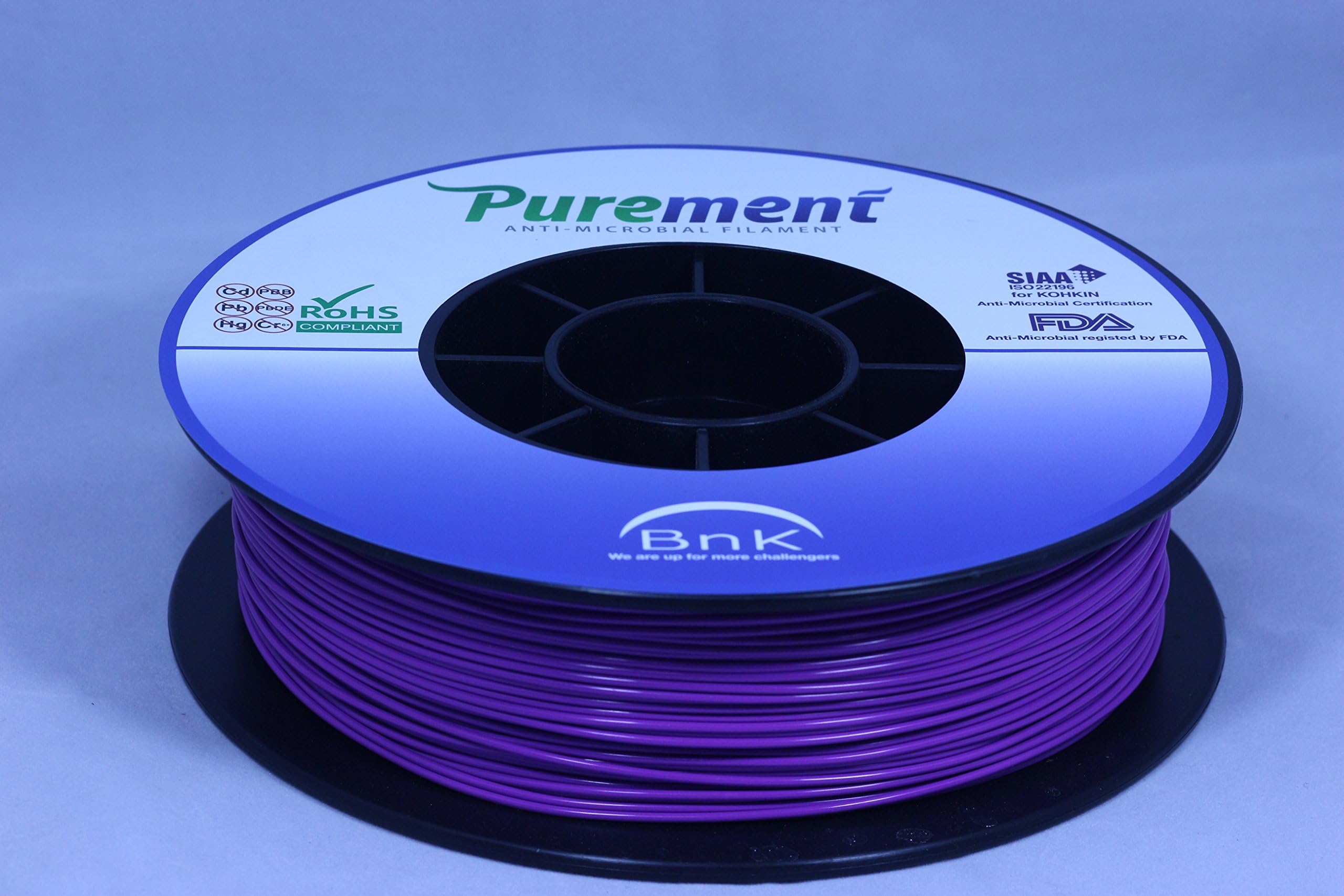 PUREMENT BNK-PMTPR175 Anti Microbial PLA Filament - 1.75mm - Purple