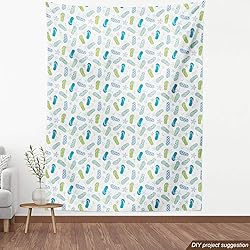 Lunarable Nautical Fabric by The Yard, Flip Flops