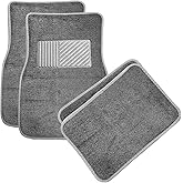 MUQIDA 4PCS Car Floor Mats, Anti-Slip Waterproof Car Carpets with Safety Heel Pad, Heavy Duty Floor Mat for All Weather Protection, Universal Trim to Fit for Sedans Trucks SUVs (Gray)