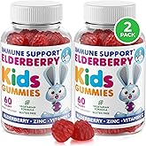 DR. MORITZ Elderberry Gummies for Kids and Adults (2 Pack) - Elderberry Vitamin C and Zinc for Kids Immune Support - Vegetarian, Gluten Free