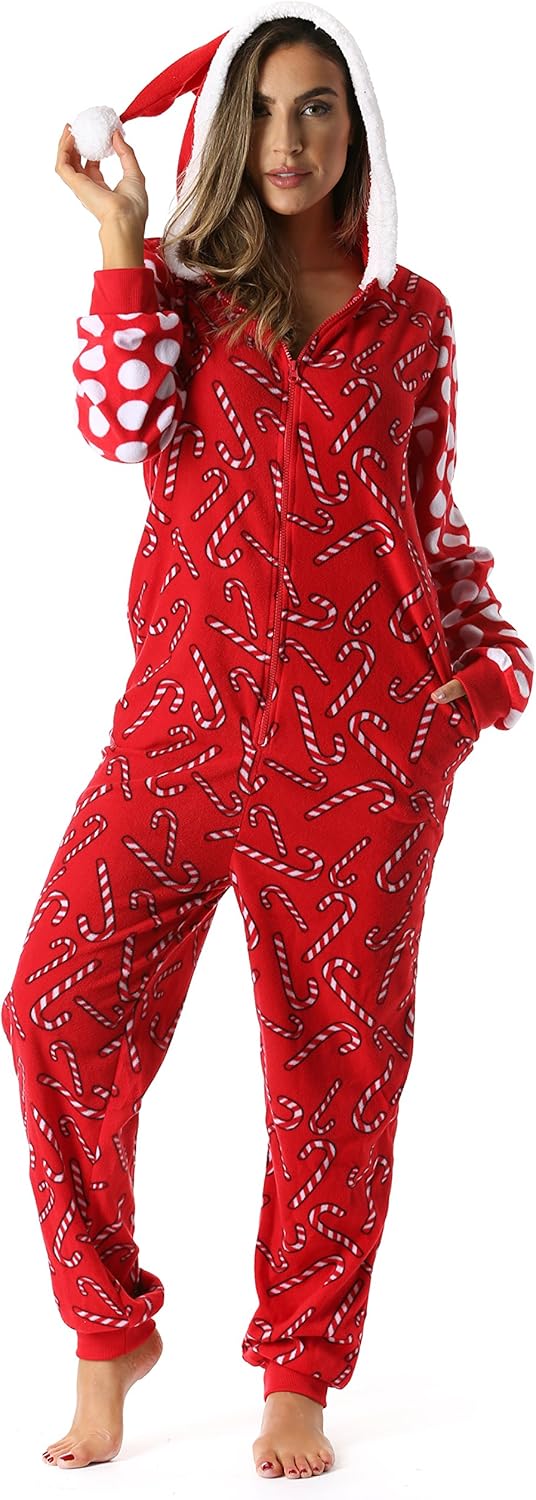 followme Adult Christmas Onesie for Women Jumpsuit OnePiece Pajamas