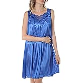 Venice Womens' Silky Looking Embroidered Nightgown 06N