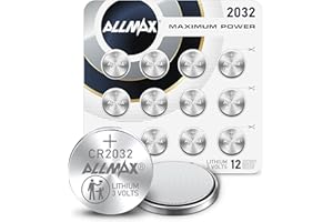ALLMAX CR2032 Lithium Coin Batteries (12 Count) – Longest Lasting, Leakproof Design, 10-Year Shelf Life, Maximum Performance, Perfect for Key Fobs (3V)