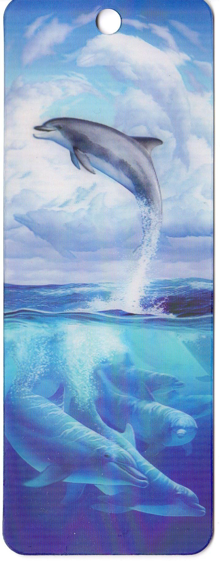 3D LiveLife Bookmark - Dolphin Symphony from Deluxebase. A Dolphin Bookmark with lenticular 3D Artwork Licensed from Renowned Artist Jerry LoFaro — image 1
