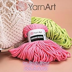 YarnArt Macrame Braided Soft Cord, 55% Cotton