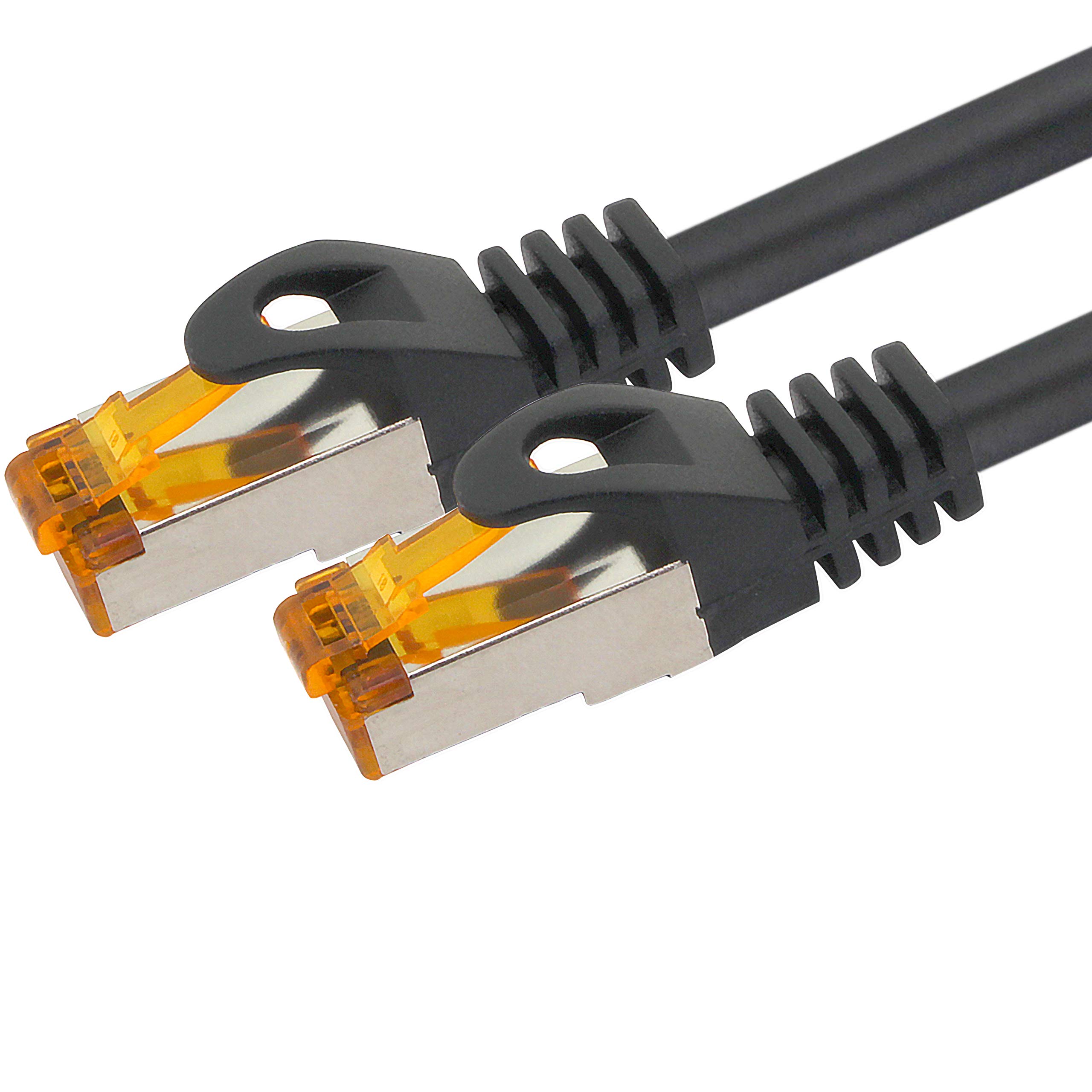 1aTTack.de 368545 Cat.6a outdoor network cable 25m - black - Cat6a patch cable (SFTP PIMF) 10 Gb/s with Rj45 connector - 1 piece 25 meters black