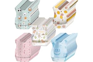 KAMHBE Disposable Bibs 50 Pcs Baby Bibs Waterproof Travel Feeding Bibs with Food Catcher Pocket Portable for Boys Girls Home 