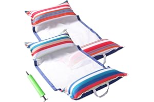 FindUWill Fabric Pool Hammock Floats, XL, 2Pack Inflatable Water Hammocks Floaties 4-in-1 (Saddle, Lounge Chair, Hammock, Drifter), Pool Float Lounger for Adults