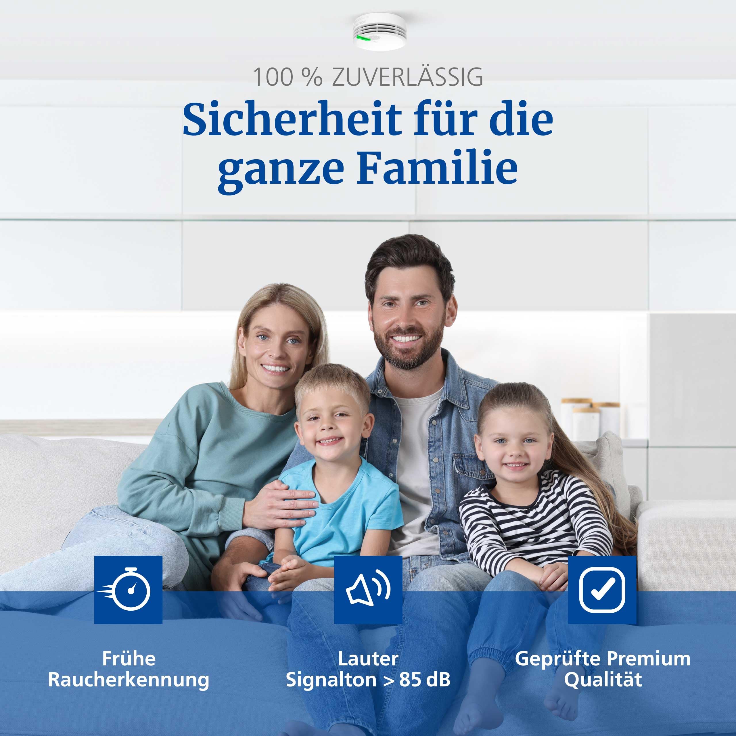Hekatron Genius Plus X – Rauchmelder 10 Jahre Batterie – optional Funk vernetzbar – Testsieger Stiftung Warentest – Made in Germany – Funkrauchmelder – mehrsprachig – 1 Stück 2