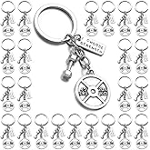 PHAETON 20PCS Power Sports Barbell Dumbbell Charm Weight Gym Weightlifting Keychain 45 Pounds Weight Plate Keychains I Choose Strength Keyring Gym Trainer Gifts Lovers
