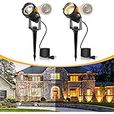 LOHAS 5W Dusk to Dawn Outdoor Lighting, Auto On/Off 3000K Landscape Outdoor Spotlight, IP66 Waterproof Spot Lights for Yard,