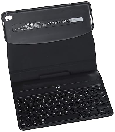 Logitech iPad Pro 9,7 Zoll Tastatur-Case (Create mit beleuchteter kabelloser Tastatur und Smart Connector 1. Generation, QWER
