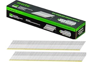 meite 1-1/4 Inch DA Nails, 15 Gauge 34-Degree Angled Finish Nails in Galvanzied-Perfect for Moldings Trimming Works and DIY P