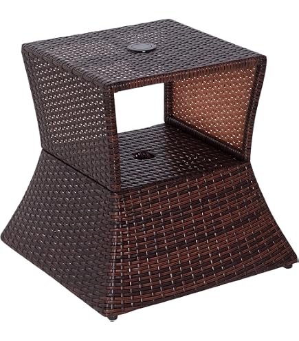 heatherstone patio umbrella side table TisYourSeason Outdoor Wood End Table Pool Furniture (Espresso) : Patio, Lawn & Garden weather resin wicker shell Color:Red Craw - CC-7 Cruiser Bicycle Best Bike casting-rods